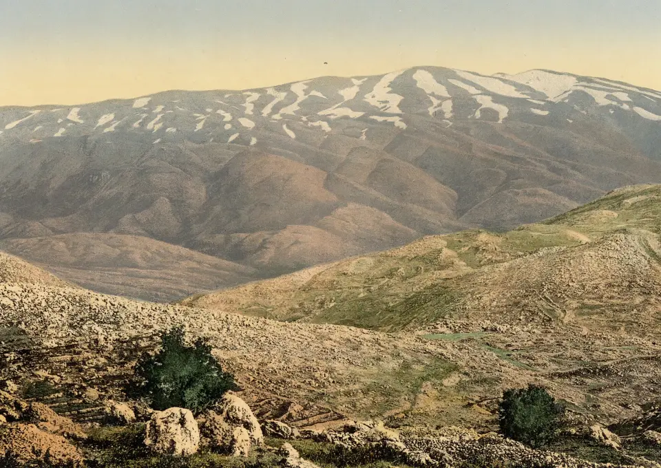 Snow on Mount Hermon, about 1895